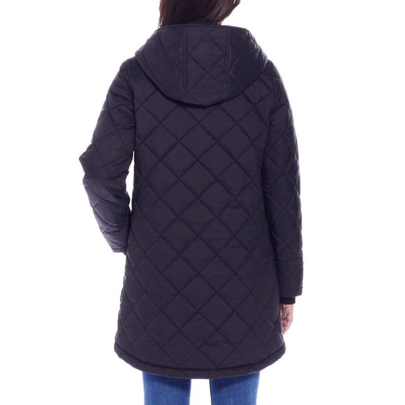 NWOT WEATHERPROOF Womens Soft Quilted Puffer Jacket Black Size XL $140 1B278 - Picture 2 of 4